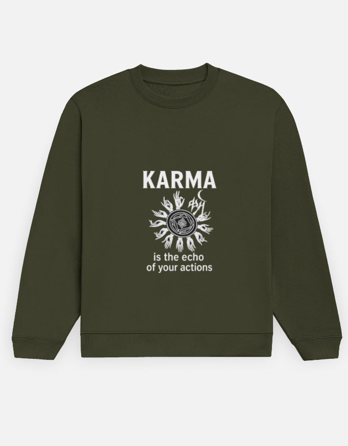 Hawk & Ronin – “KARMA: Echo of Your Actions” Premium Sweatshirt Regular Price: ₹2,499 Sale Price: ₹799