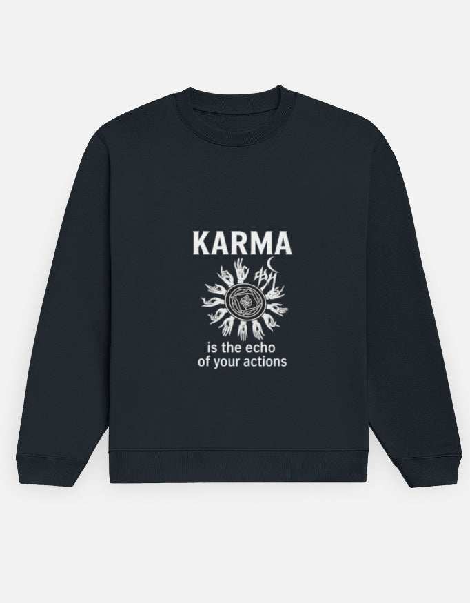 Hawk & Ronin – “KARMA: Echo of Your Actions” Premium Sweatshirt Regular Price: ₹2,499 Sale Price: ₹799