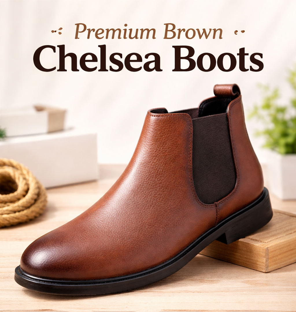 Premium Brown Chelsea Boots for Men |